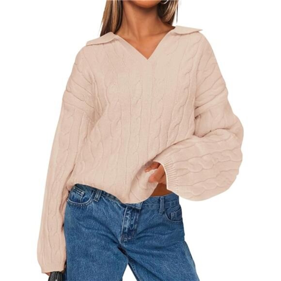 Women's Oversized Sweater Knit Pullover - Picture 1 of 2